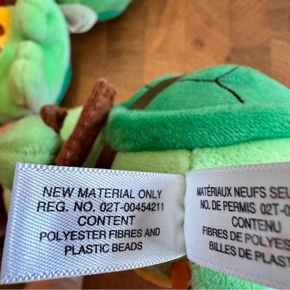 TY Teenage Mutant Ninja Turtle Plush Lot Of 3- Raphael Michelangelo Donatello - Picture 5 of 8